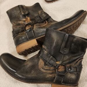 Black and Brown Leather Ankle Boots Roan By BEDSTU SZ. 13